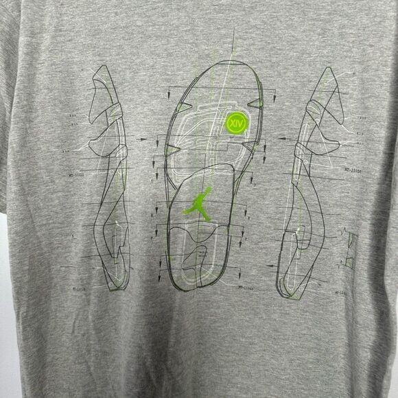 Nike Air Jordan 14 Retro Soul Of XIV Blueprint 20th Anniversary T-Shirt 2005 - Picture 3 of 7